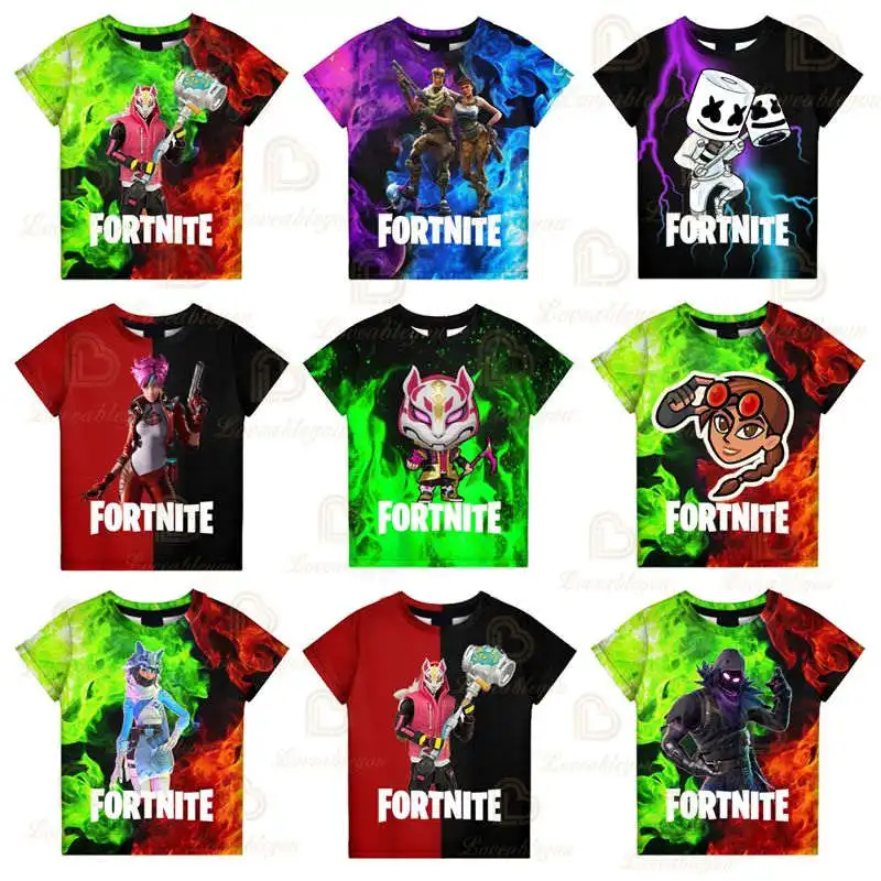 

Children's Kids Battle Royale Fortnite Hero Victory 3d T-shirt Tees Boys Girls HarajukuShort Sleeve Tees Coat Baby Clothes