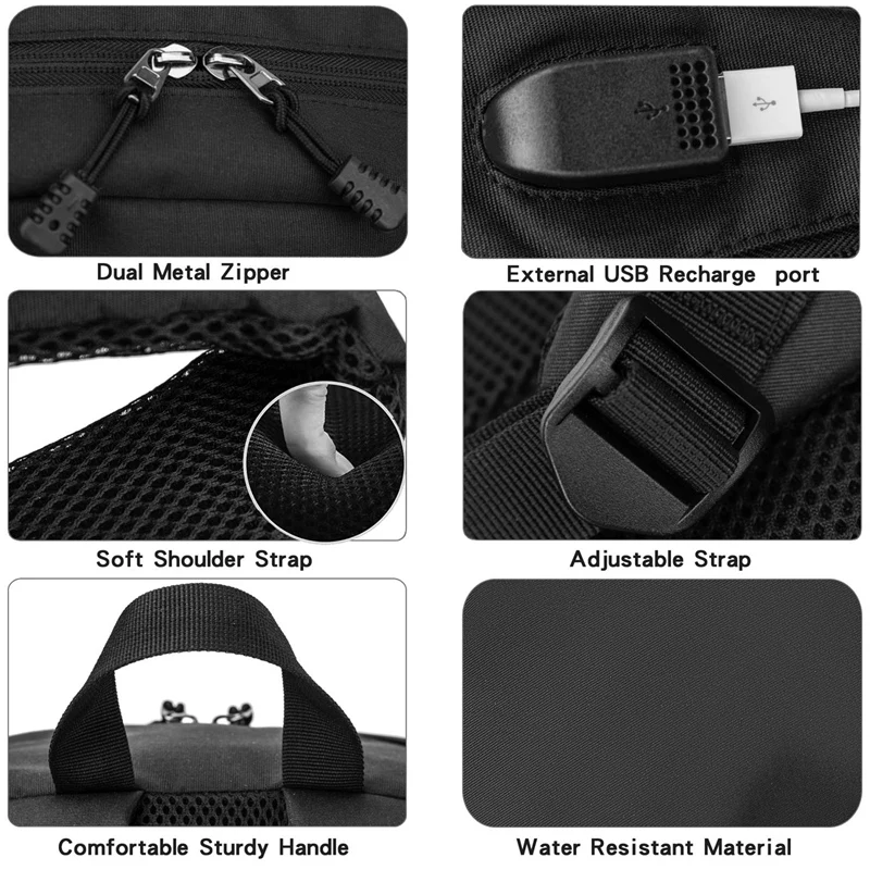 

New 15.6 in Laptop Backpack, School Backpack with USB for Men Women and College Student