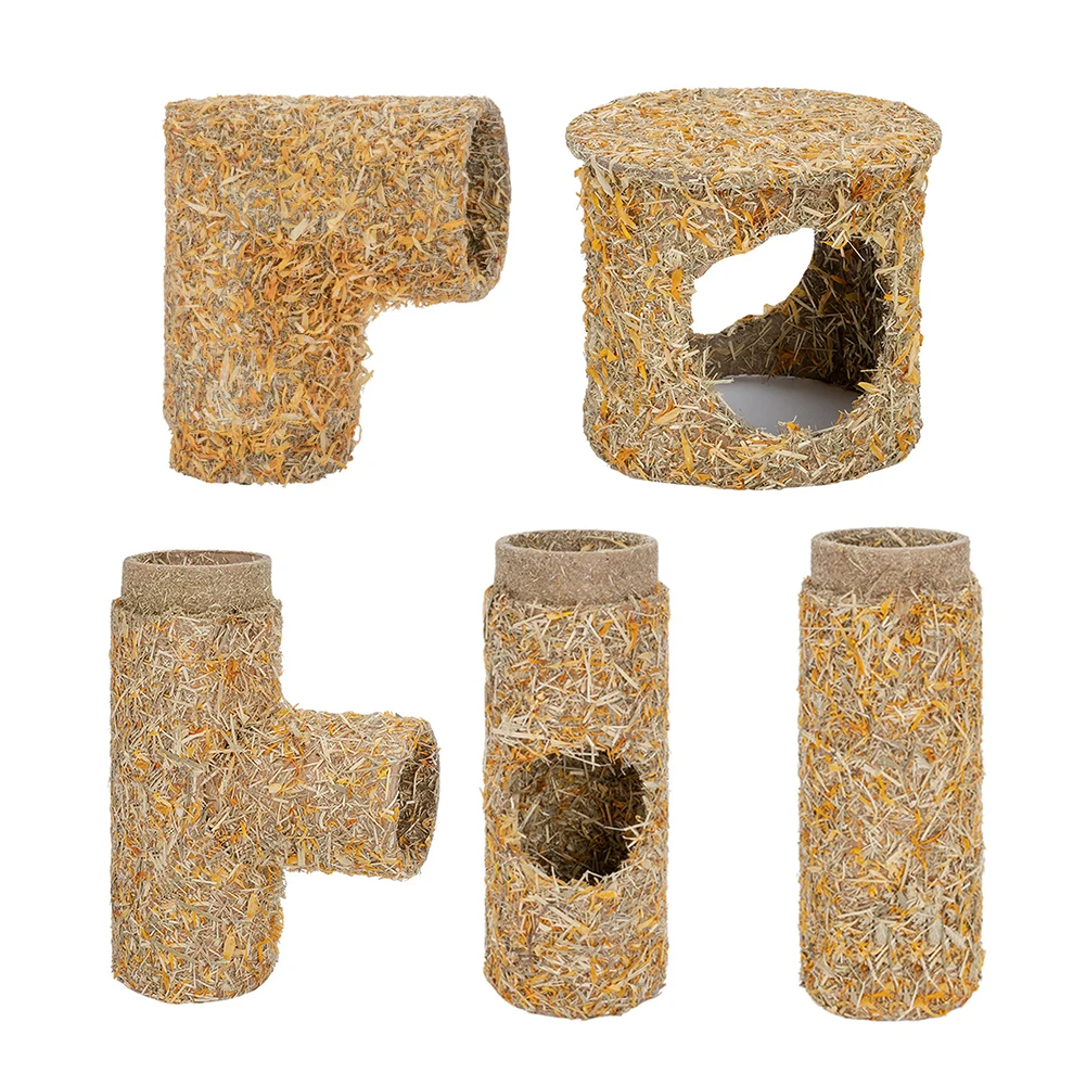 

Wooden Animal Tunnel Exercise Tube Chew Toy Training Playing Tools Toys Multifunctional Rabbit Ferret Guinea Pig Hamster Toy