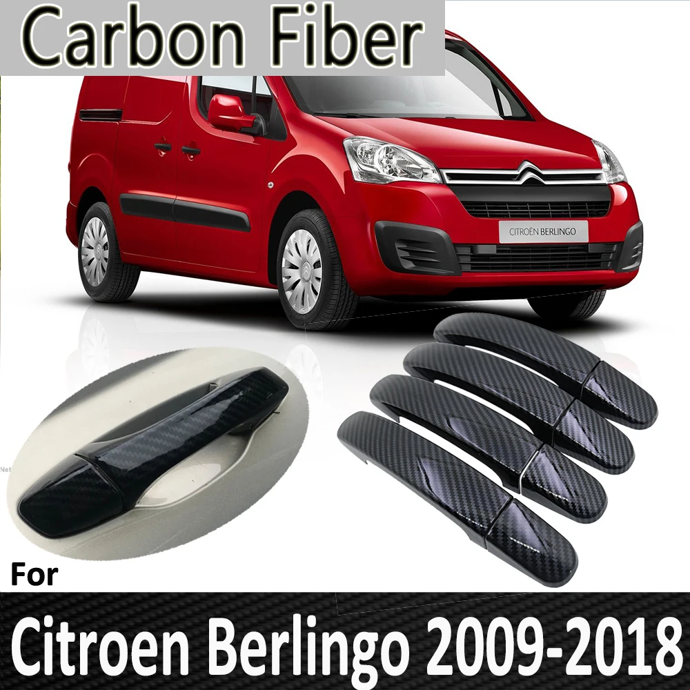 Черное углеродное волокно для Citroen Berlingo 2008 2009 2010 2011 2012 2013 2014 2016 2017 2018 крышка