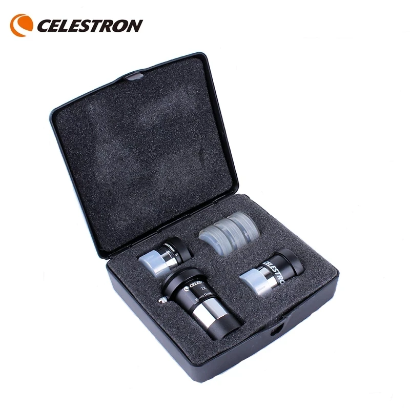 Celestron ASTROMASTER ACCESSORY KIT 1.25” includes 2X barlow lens 6 mmPloss 15 mm Kellner Eyepiece # 25 # 80A Filter moon Filter