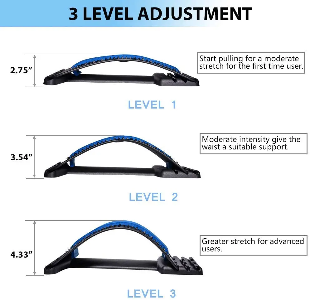 Lumbar Relief Back Stretcher Device Magic Support Stretch Fitness Relaxation Spine Pain Magnetic Traction Massagr | Красота и