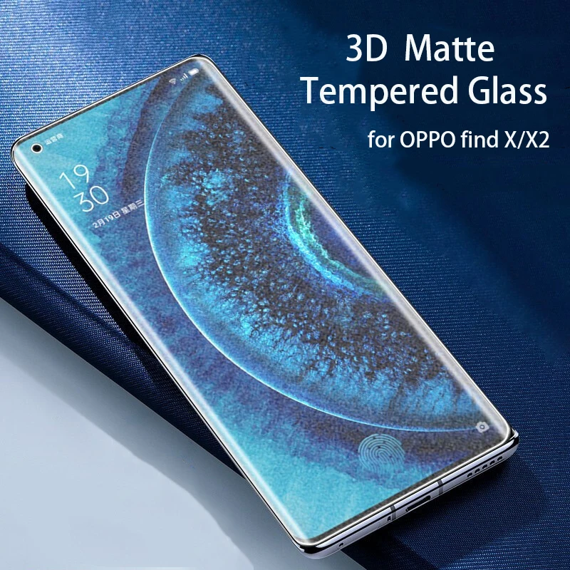 

For OPPO Find X2 X 2 3D Matte Frosted Tempered Glass No Fingerprint Screen Protector For OPPO Find X2 X 3D Full Cover Film