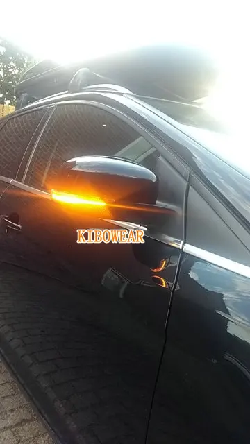 Черный спортивный мигалка светодиодный поворотник для Ford Mondeo MK4 фокус MK3 зеркальный светильник 2011 2012 проблесковый маячок