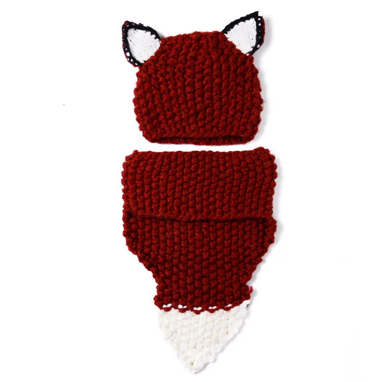 Manual Knitting Girls Keep Warm Coarse Wool Hat Cartoon Seven kinds Fox Weave Hat Kitty Squirrel Little Bear Rabbit Cloak Hat