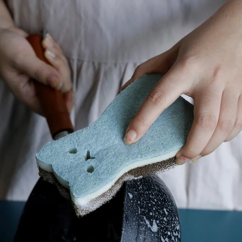 

2020 горячая Распродажа губка для мытья чаши, сотовая губка, имитация люфы, Чистящая губка, три слоя