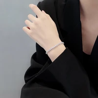 2021 new korean version of zircon square bracelet female high end sense of hand ornaments simple ins women jewelery accessories
