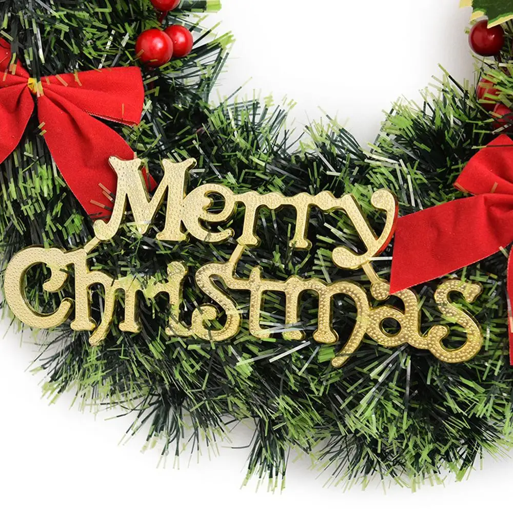 

Luxury Merry Christmas Party RED Poinsettia Pine Wreath Door Wall Decoration Features