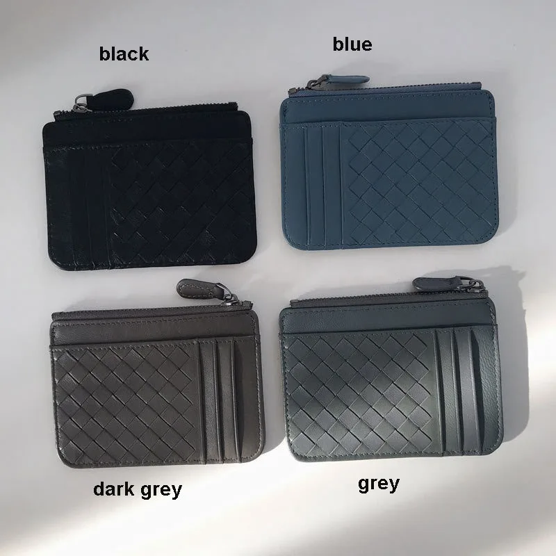 Тонкий женский кошелек из натуральной овечьей кожи с держателем для кредитных