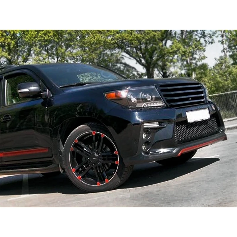 Решетка радиатора с алюминиевой сеткой рестайлинг для Toyota Land Cruiser 200 2012-2015 ABS