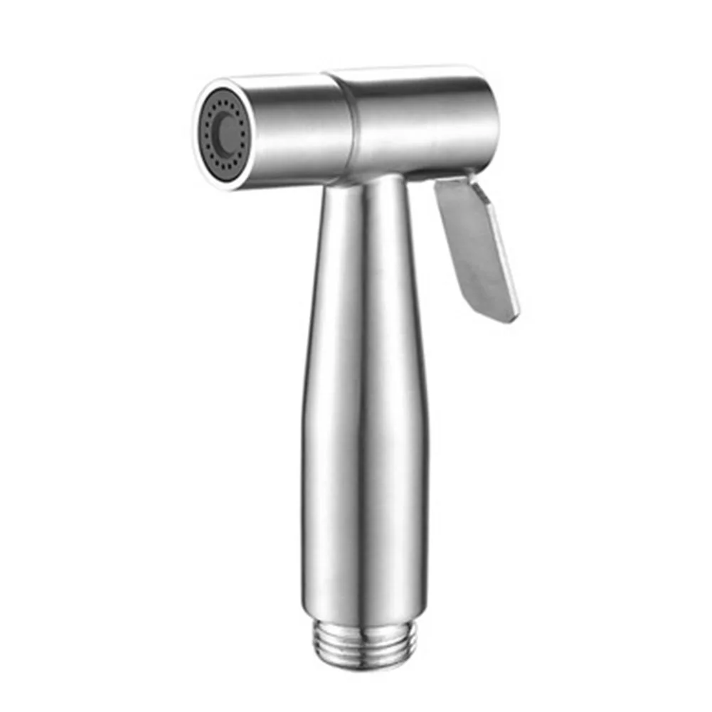 

Practical Handheld Toilet Bidet Sprayer Stainless Steel Self Cleaning Rinser Shower Head Simple Potty Cleaner Faucet No Punch