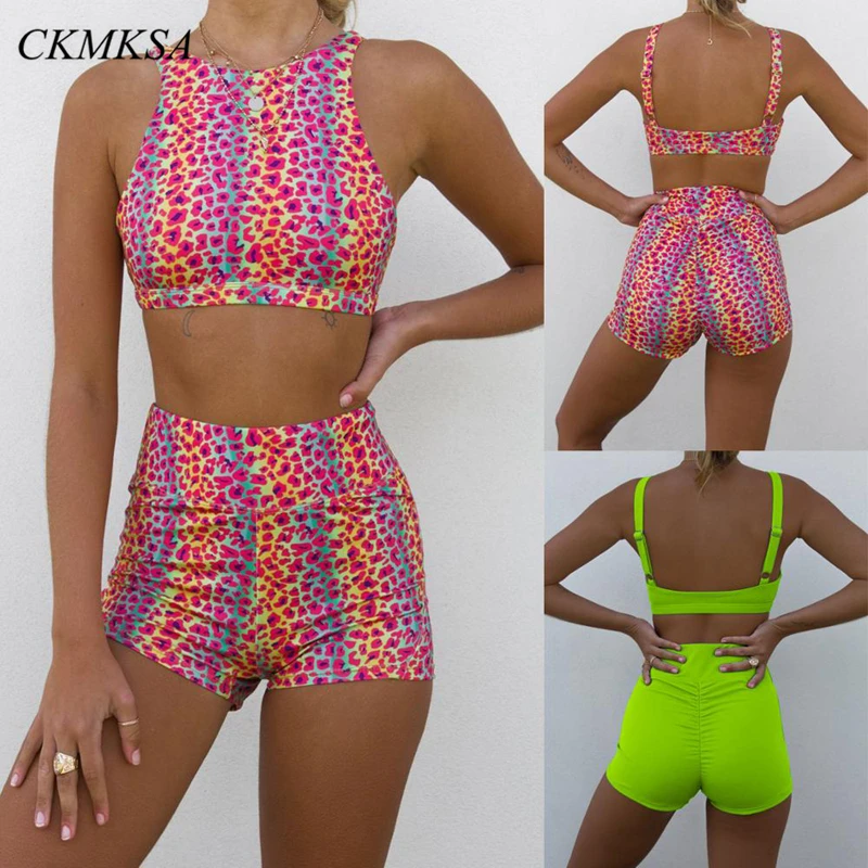 2019 сексуальный купальник Танкини сплошной цвет высокая талия с принтом открытая