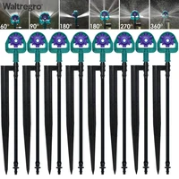 greenhouse adjustable sprinkler 6090180270360 degree watering irrigation nozzles on 195mm stake for agriculture garden tools