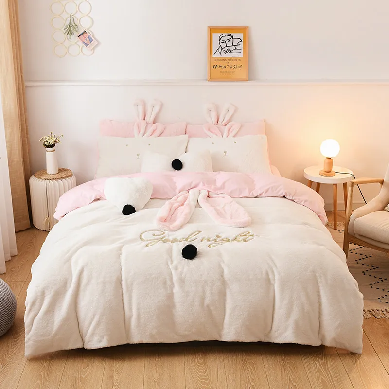 Хит продаж норка с кашемиром бархатные комплекты постельного белья простыня