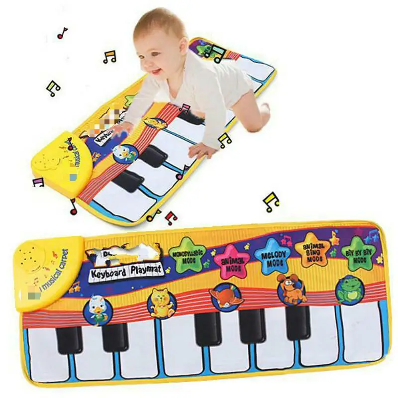 Музыкальные игры пианино коврики Сенсорный электронный коврик