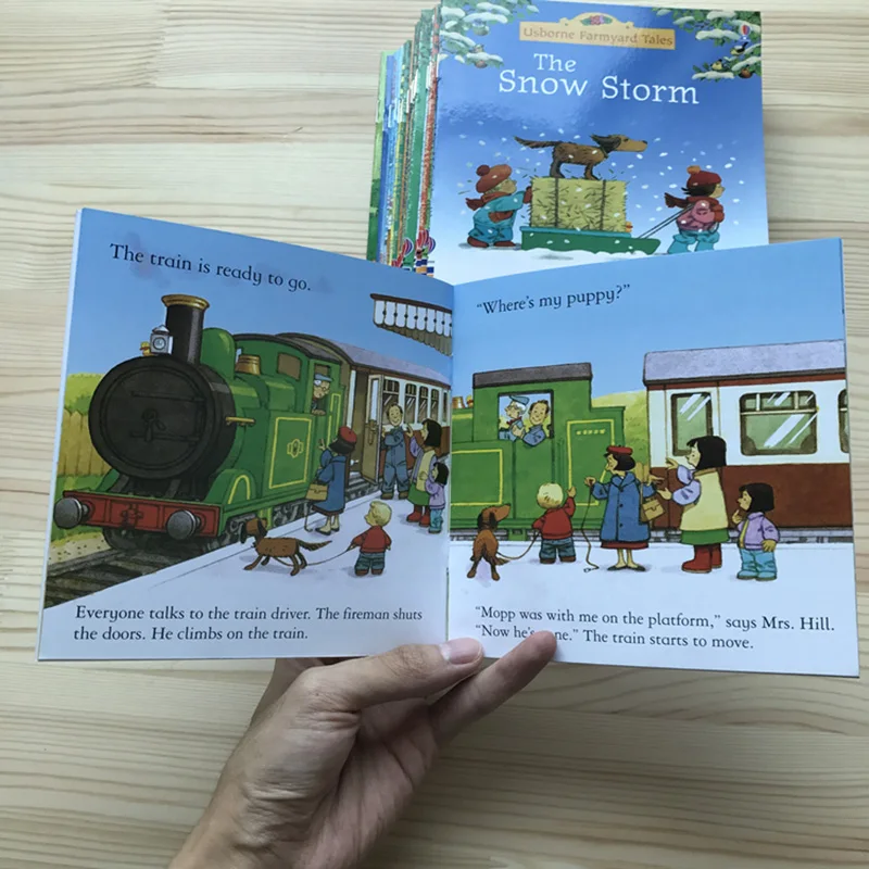 

20Books/Set 15x15cm Kids Usborne Picture Books Children Baby Famous Story English Child Book Farmyard Tales Story Eary Education
