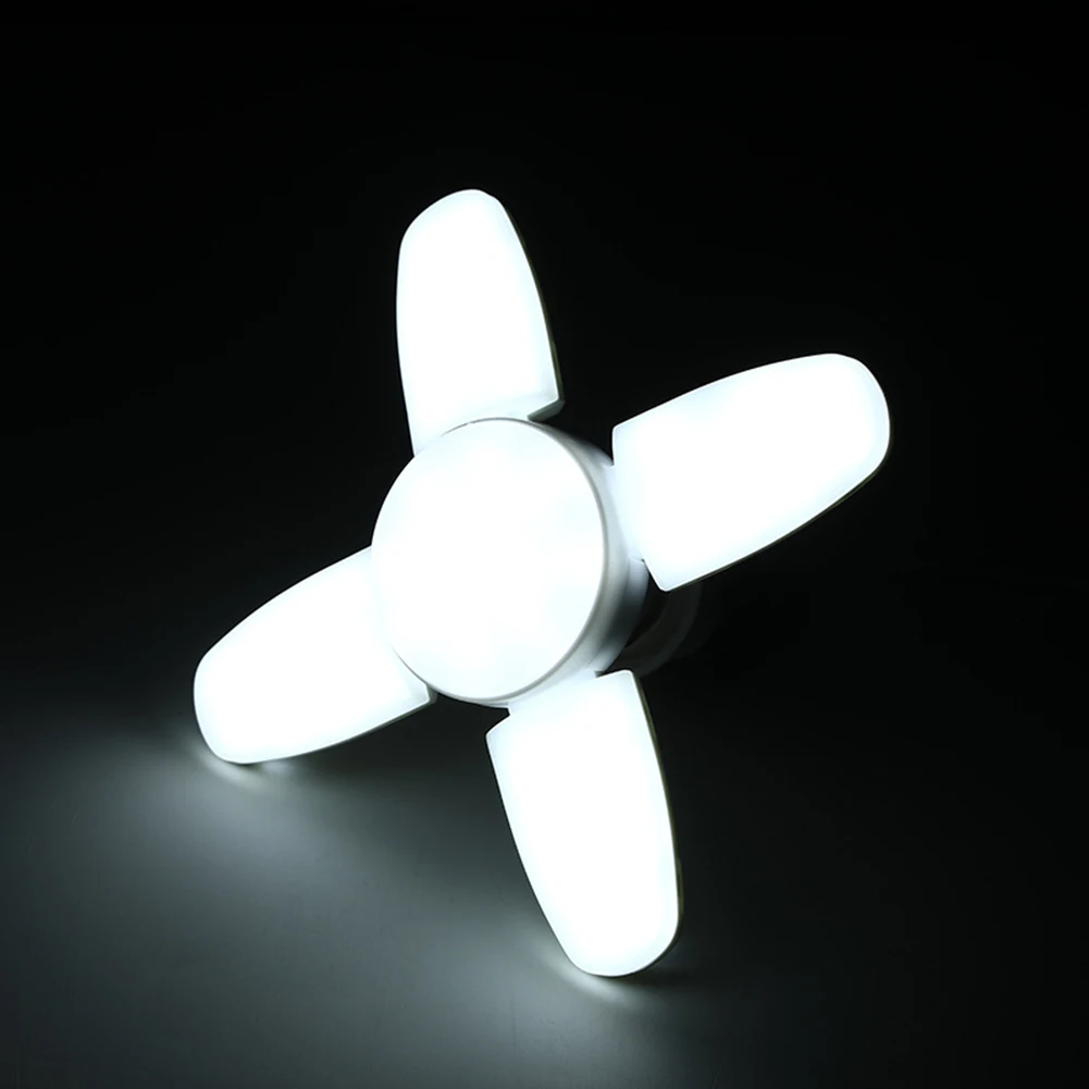 

Миниатсветильник рная Складная Лампа для освещения гаража, освесветильник в виде листьев с четырьмя лезвиями, освещение дома