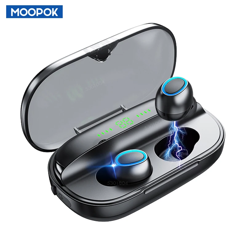 TWS Bluetooth наушники 5 0 водонепроницаемые беспроводные с 3000 мАч зарядный Чехол