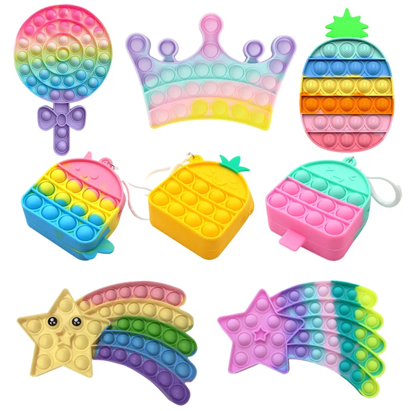 

Push Pops System Its Bubble Hot Air Balloon Car Color Fidget Toys Autism Special Needs Sensory Anti-stress Relief Toy Kids Toys