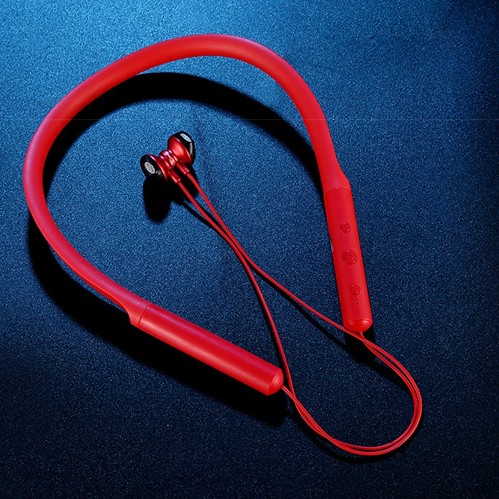 

Earphone Bluetooth 5.0 Wireless Headset Magnetic Neckband Earphones IPX5 Waterproof Sport Earbud with Noise Cancelling Mic