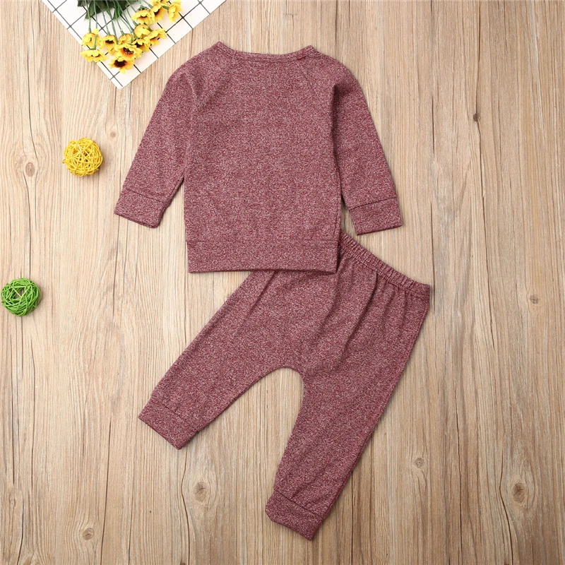 Осенние комплекты одежды для новорожденных мальчиков и девочек теплые хлопковые