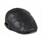 Новинка 2020, береты из натуральной кожи для мужчин и женщин, британские винтажные плоские кепки, Гэтсби, однотонные, коричневые, черные, весна, осень, зима