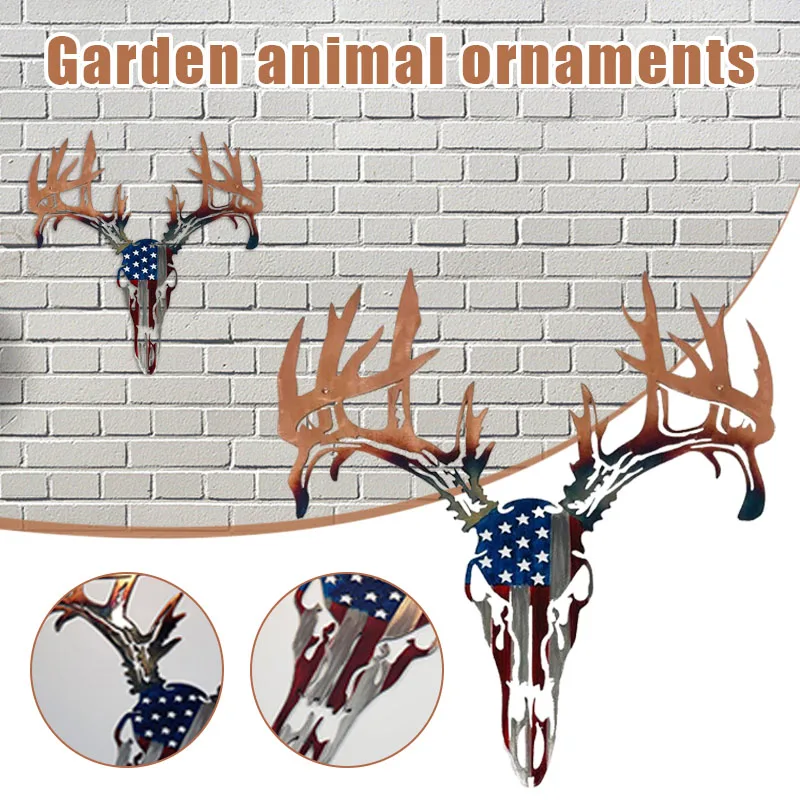 

4 июля Декор металлический силуэт оленя настенное украшение день независимости патриотическое подвесное украшение для дома FBS889
