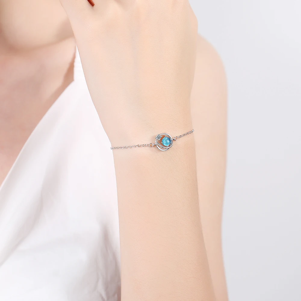 Женский браслет из серебра 925 пробы с фианитами|Гибкие и жесткие браслеты| |