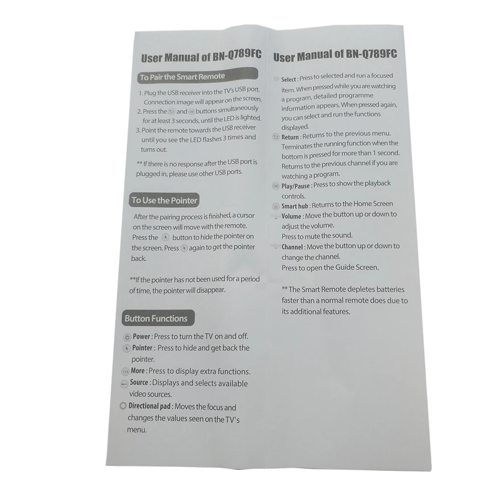 Запасной пульт дистанционного управления для телевизора Samsung UHD TV BN-Q789FC BNQ789FC с