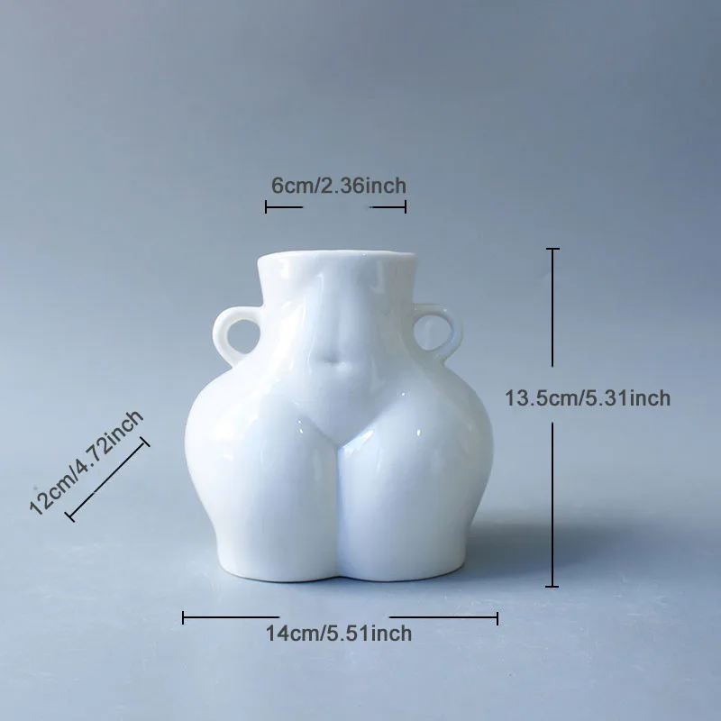 

Nordic Ceramics Simulation Human Body Vase Sculpture Ornaments Living Room Flower Arrangement Dried Flower Vases Home Decoration