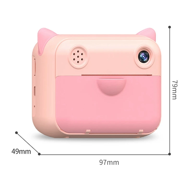

Children'S Instant Print Camera, Portable Print Camera with Printing Paper, a Gift for Boys and Girls