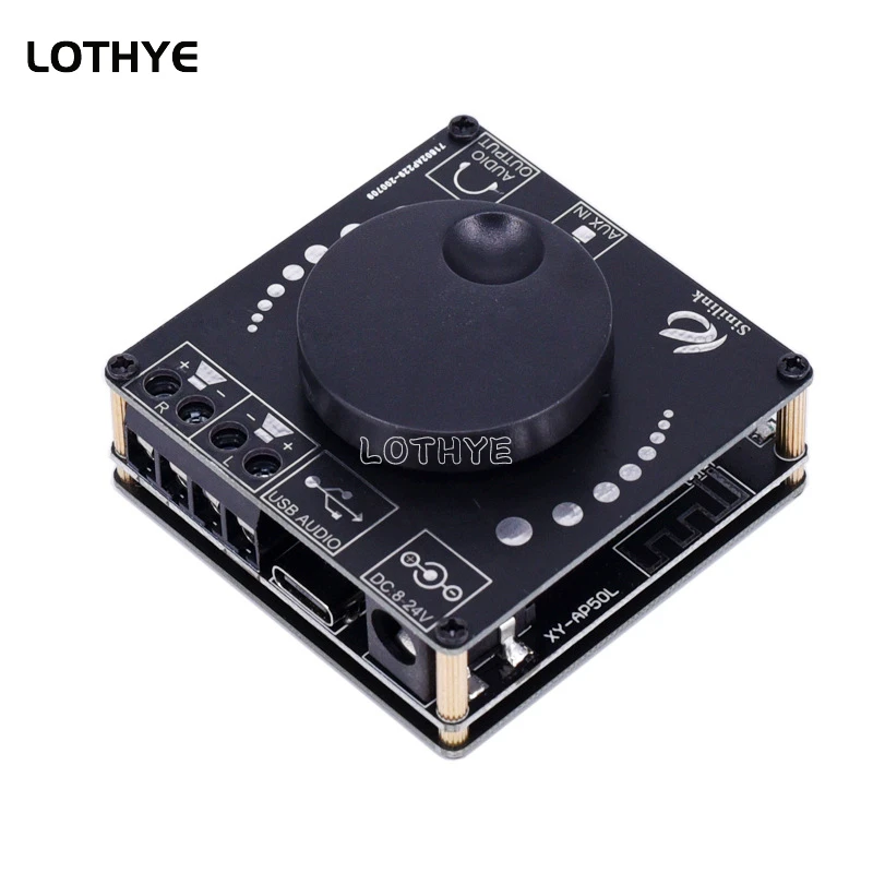 AP50L Bluetooth 9. 0 50WX2 двухканальный динамик, беспроводная плата цифрового усилителя звука, стерео усилитель 5,0 мм AUX USB APP Mini