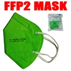 FFP2 Mascarillas CE KN95 маска для лица с фильтром для взрослых ffp2mask 5-слойная защитная маска для макияжа fpp2 Пылезащитная маска светло-зеленый респиратор