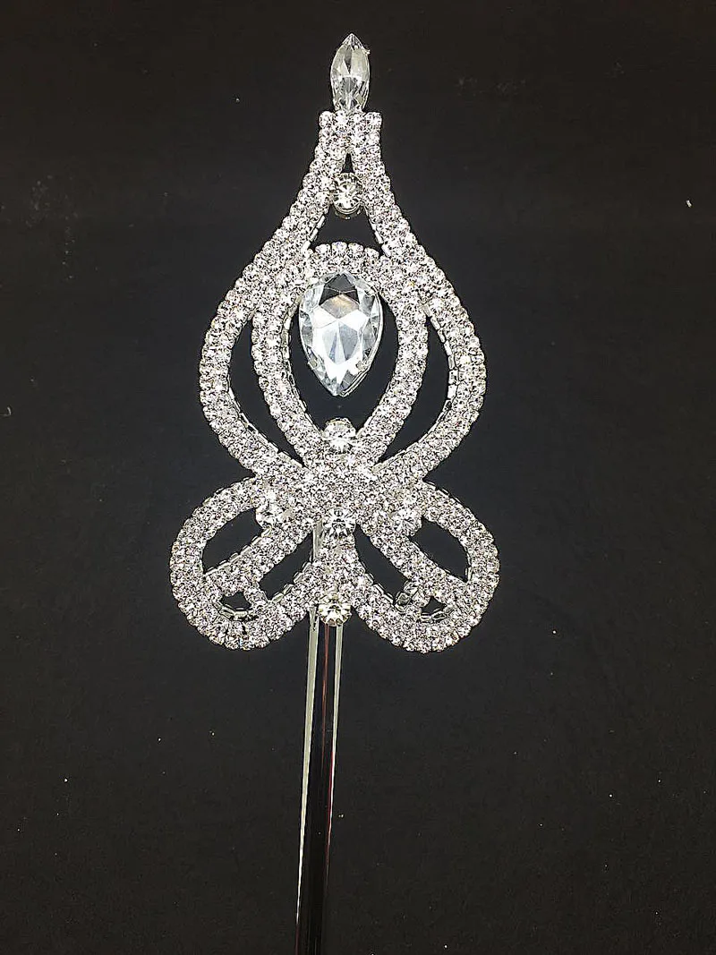 Металлическая Стразы инкрустированная скептическая трость реквизит