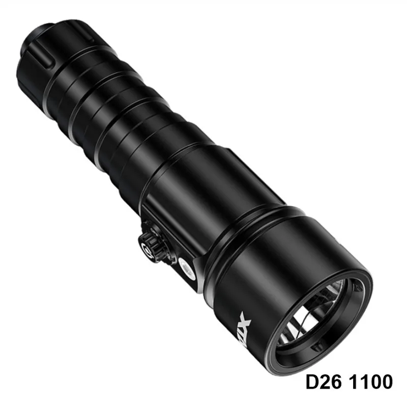 Xtar D26 1100 Cree XM-L2 мощный светодиодный светильник для дайвинга 18650 18700 26650 вращающийся Подводный фонарь с резьбовым отверстием для штатива