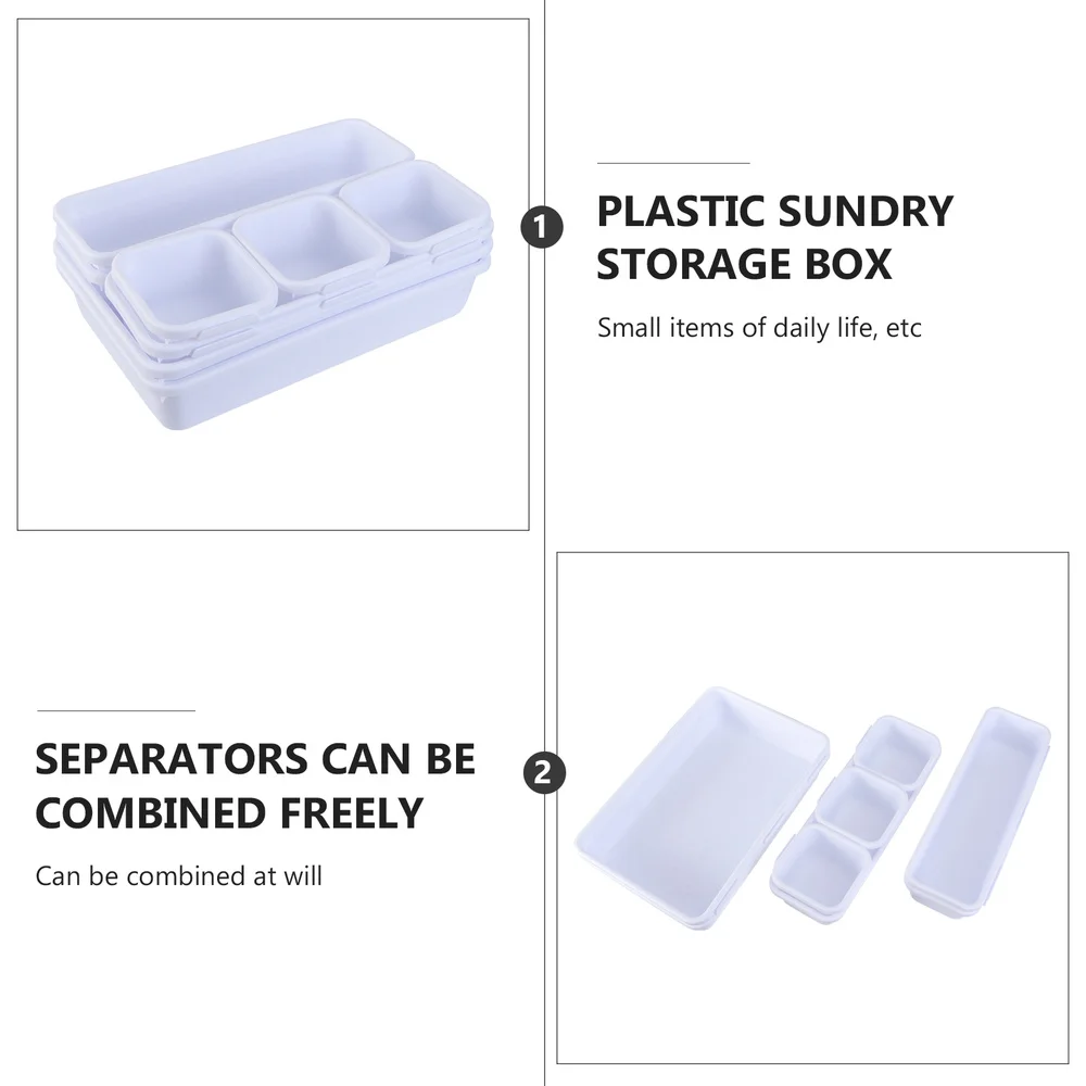 

8pcs Delicate Storage Box Desktop Sundries Storage Case Household Storage Box
