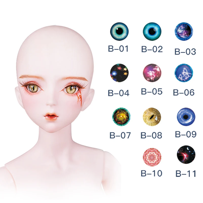 

DBS 1/3 bjd глазные яблоки акриловые 14 мм для 60 см bjd только Глазные яблоки без куклы без головы