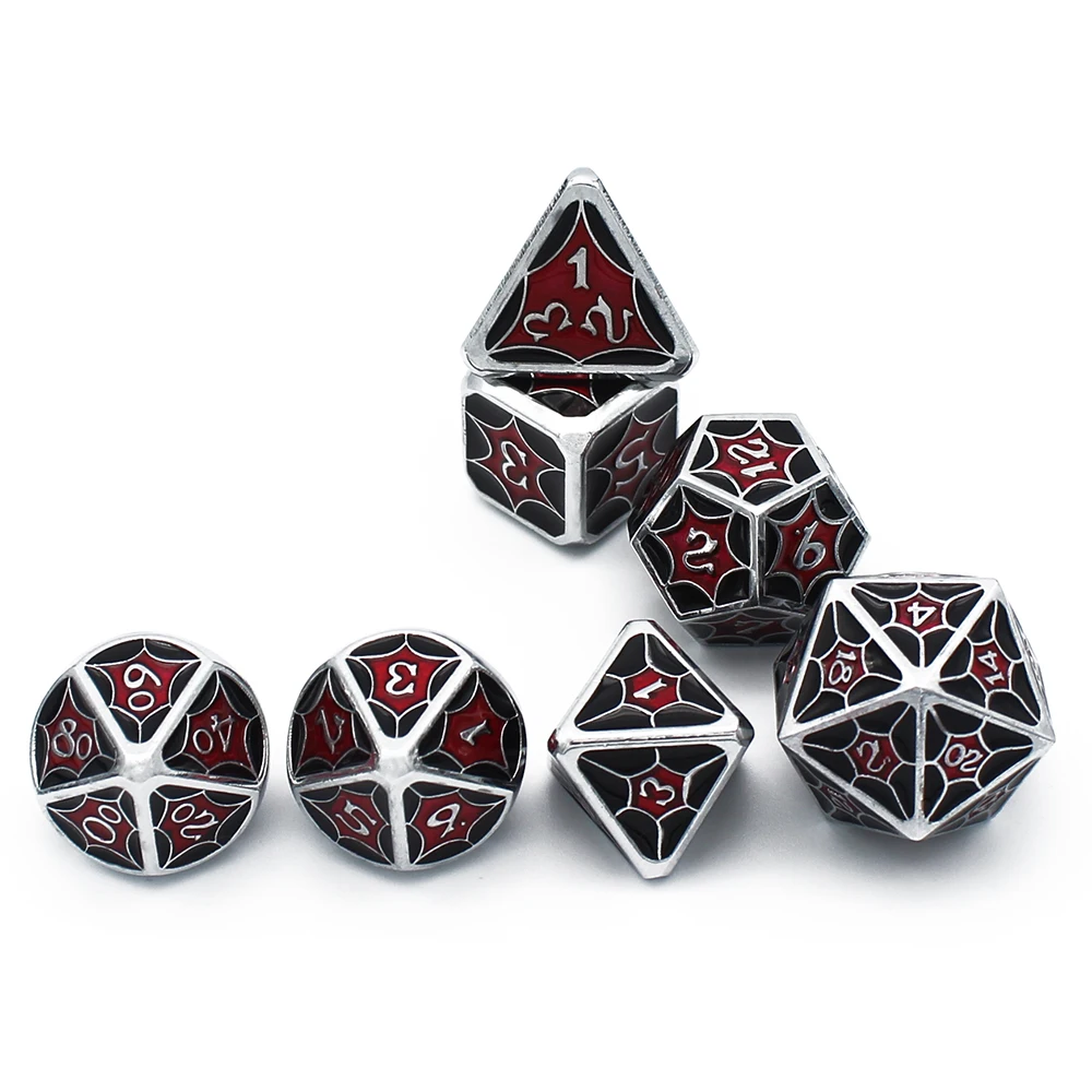 Новинка 2020 металлические игральные кости DnD MTG в комплекте с чехлом для