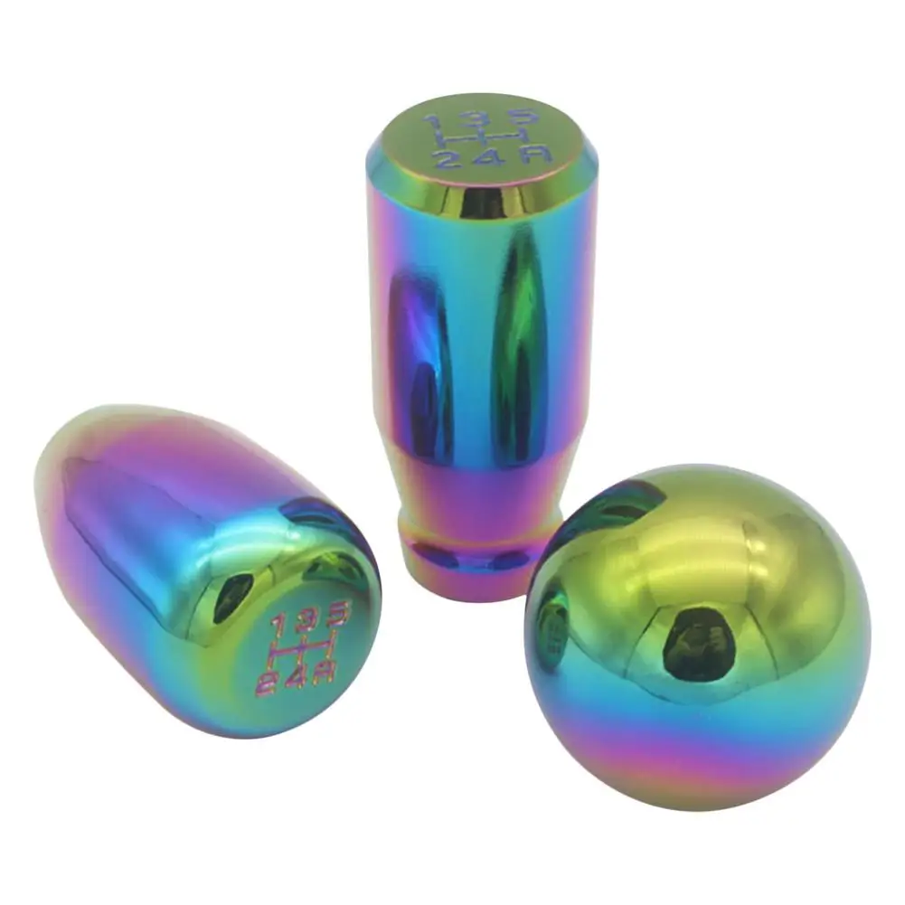 

Five Gears Handball Aluminum Alloy Manual Gear Shifter Knob Rainbow Color Modified Gear Shift Head Stick Colorful Lever Stick