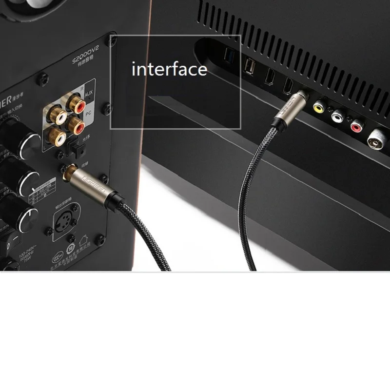 Коаксиальный сабвуфер UGreen AV133 Spdif Audio Fever кабель RCA Lotus линия видеосигнала 75 Ом|coaxial