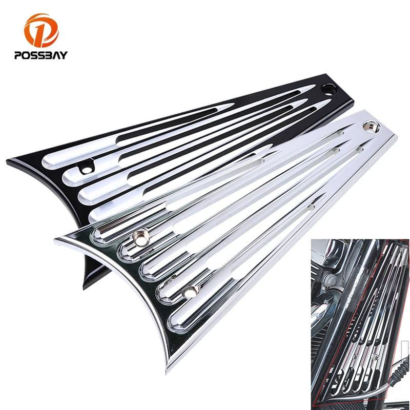 

POSSBAY Motorcycle Frame Grille Radiator Grill Cover Protector for Harley Touring Electra Limited CVO Street Glide Road King