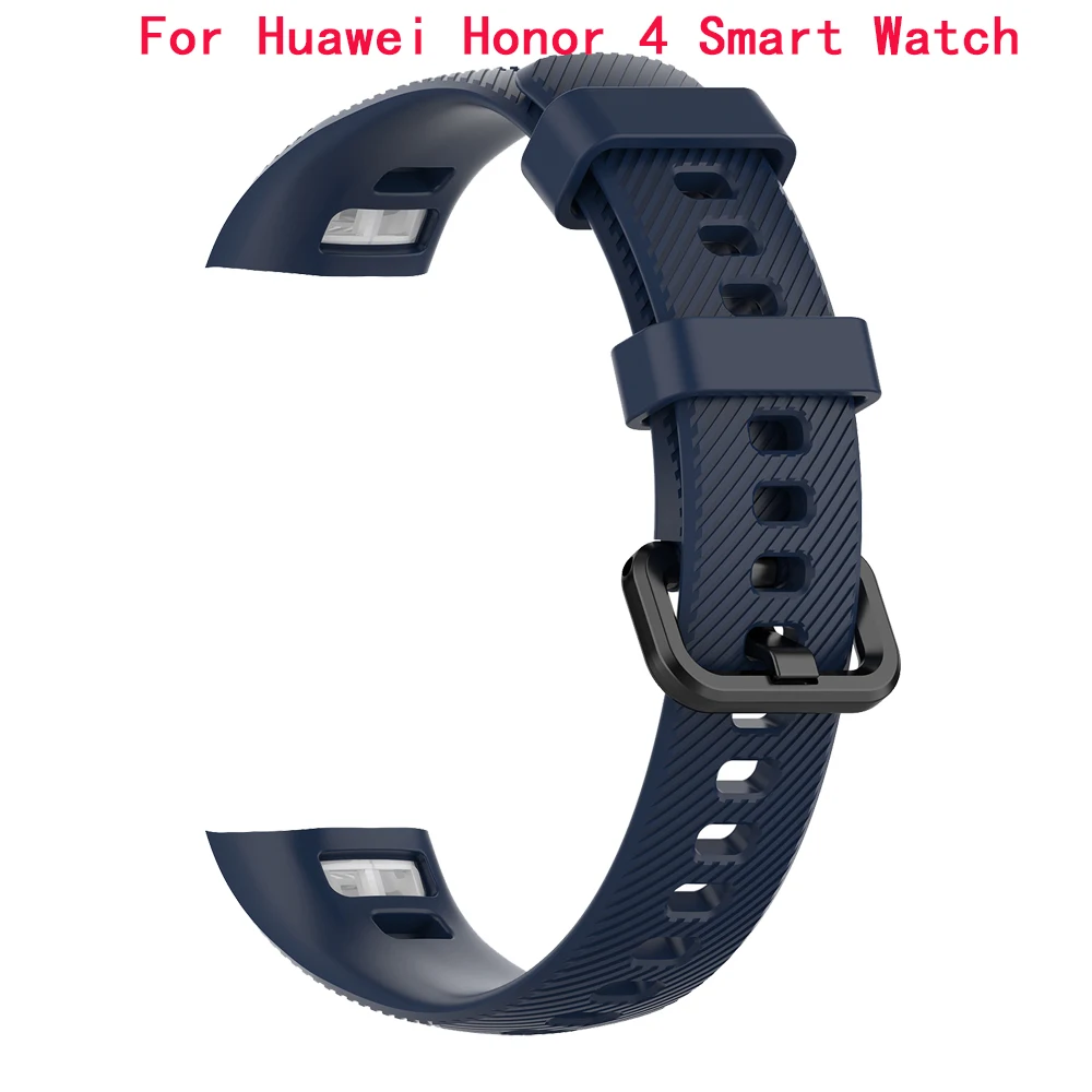 Dark blue Для huawei Honor 4 ремешок силиконовый браслет ремешок спортивный сменный водонепроницаемый браслет с инструментом для huawei Honor 3 умные часы - Цвет: Dark blue