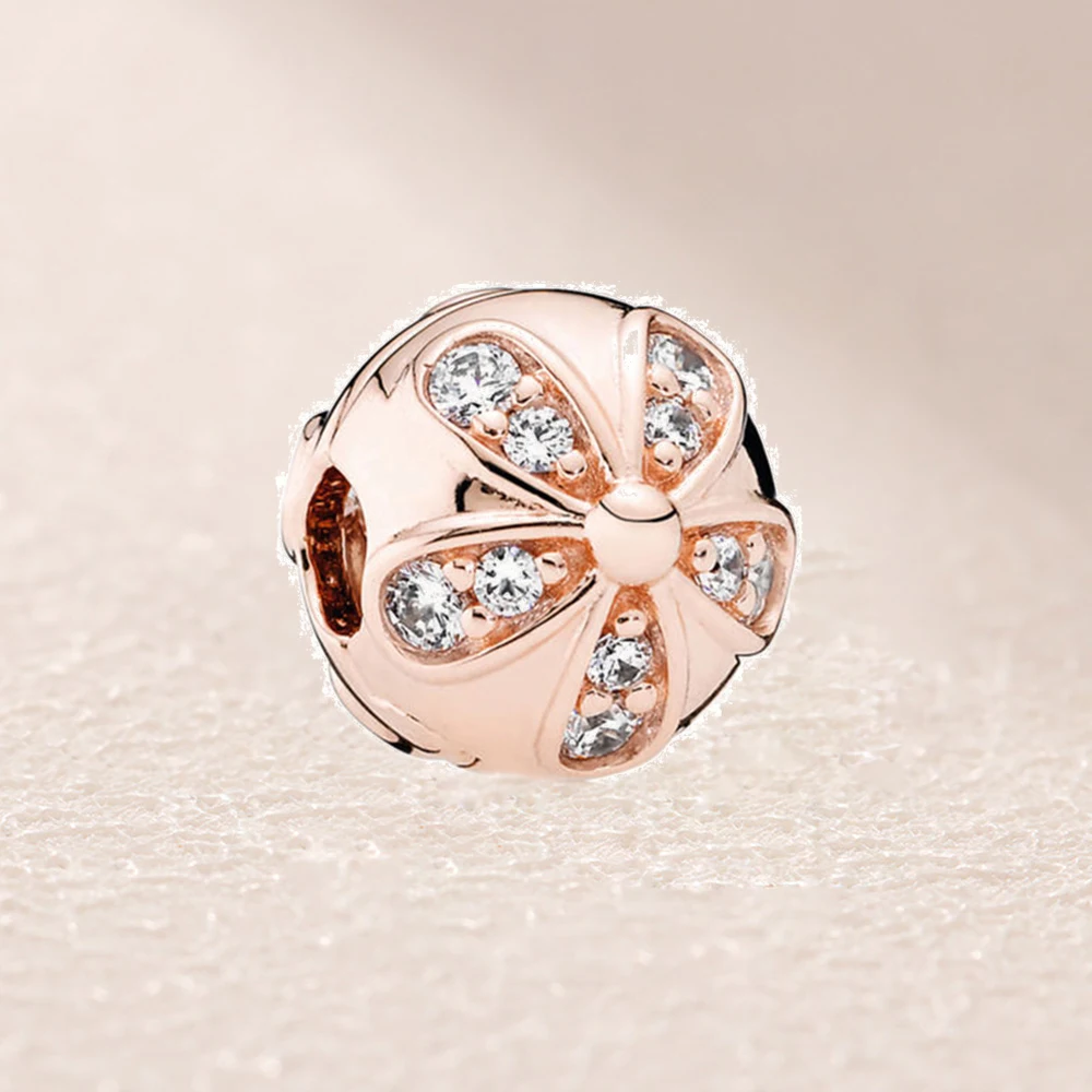 

781493CZ Rose Dazzling Daisies Fixed Clip