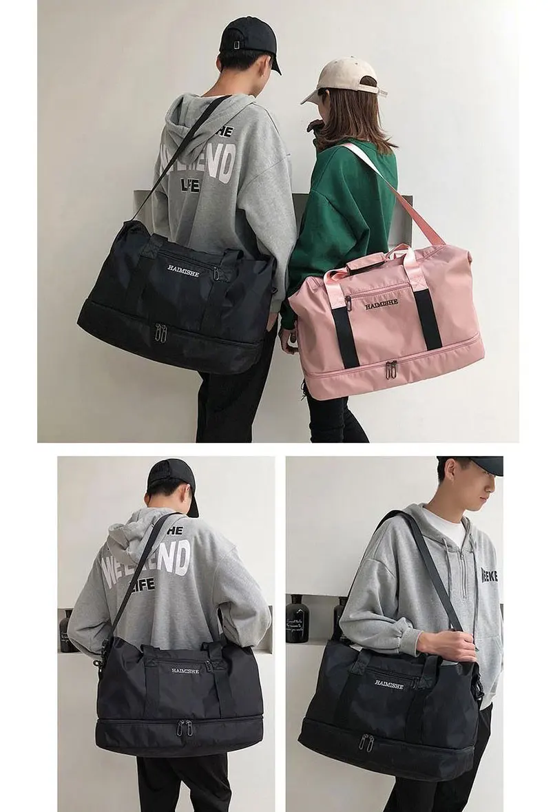 Woman Sports Bag Yoga Bags Women Fitness Sport Black Bag Backpacks Portable Travel Training Bag With Shoes Compartment