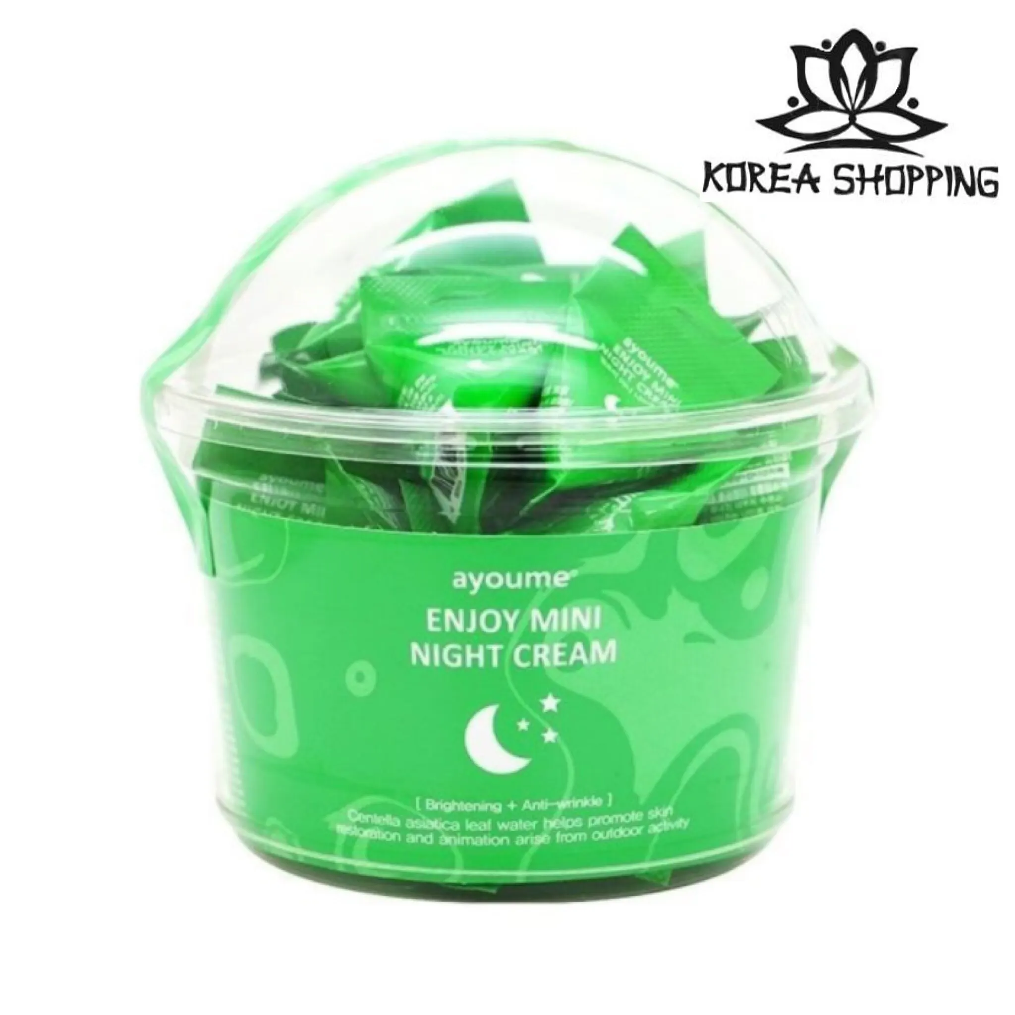 Крем для лица ночной с центеллой 30 шт. AYOUME ENJOY MINI NIGHT CREAM. Корейская косметика.
