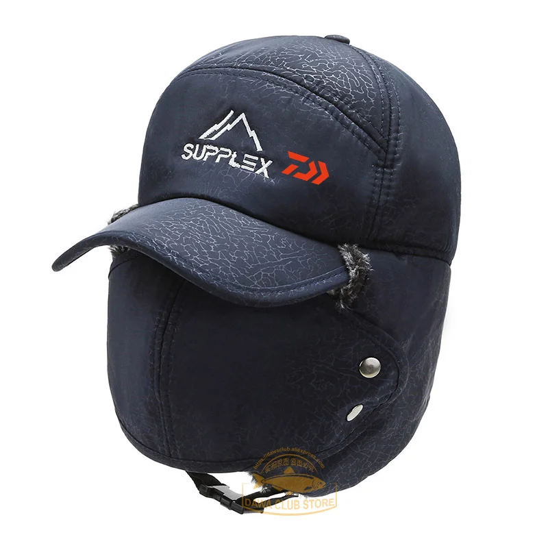 

2020 New DAIWA Fishing Hat Winter Men Outdoor Windproof Thickened Warm Ear Caps Cycling Breathable Cold Hat Women Ski Warm Hat
