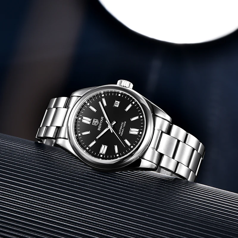 

BENYAR Brand New Luxury Men Mechanical Wrist Watch Business 100M Waterproof Men's Automatic Watches Stainless Steel Watch 2021