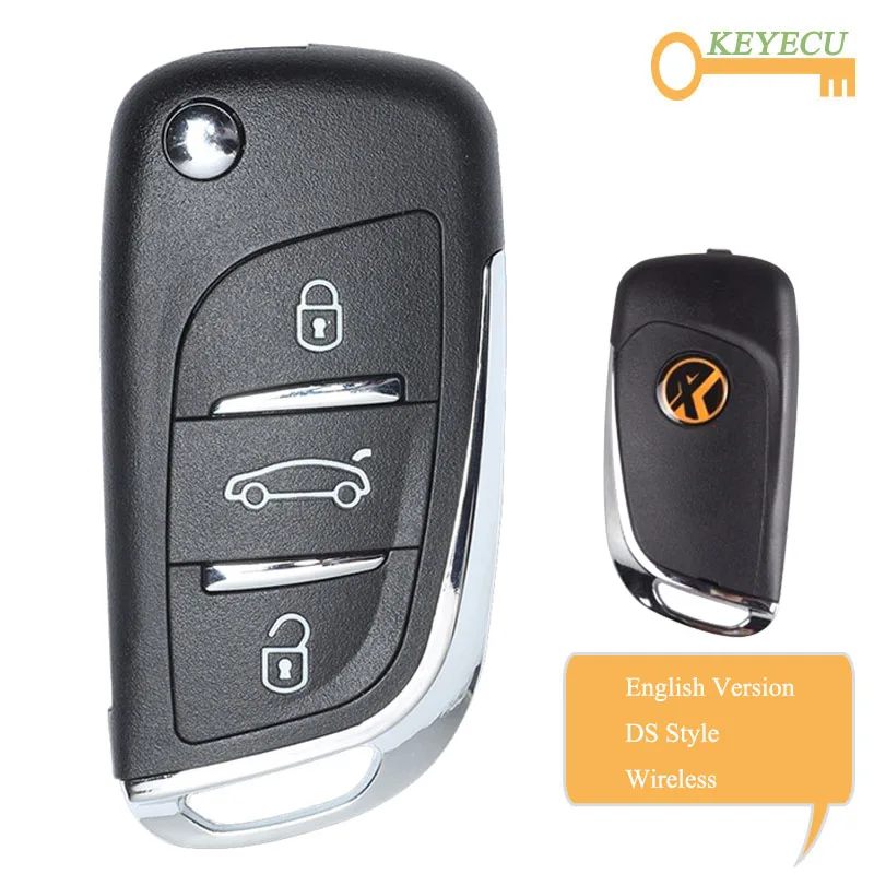 KEYECU 5 шт./лот XHORSE английская версия XN002 для DS стиль беспроводной универсальный дистанционный ключ-3 кнопки-для VVDI ключ инструмент, VVDI2