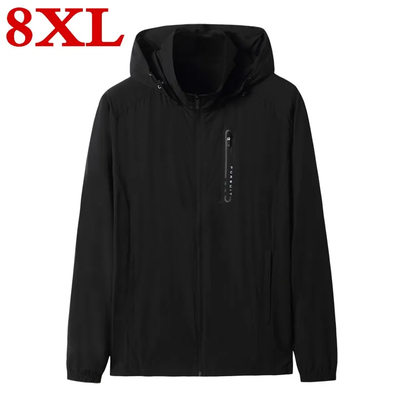 

7XL 2020 размера плюс 8XL 6XL весна и осень новая мужская модная куртка с капюшоном с повседневной мужской одеждой