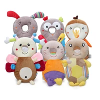 cartoon animals cute baby hand ring rattles baby toys 0 12 months soft plush ring the bell baby rattle baby soothing hand doll